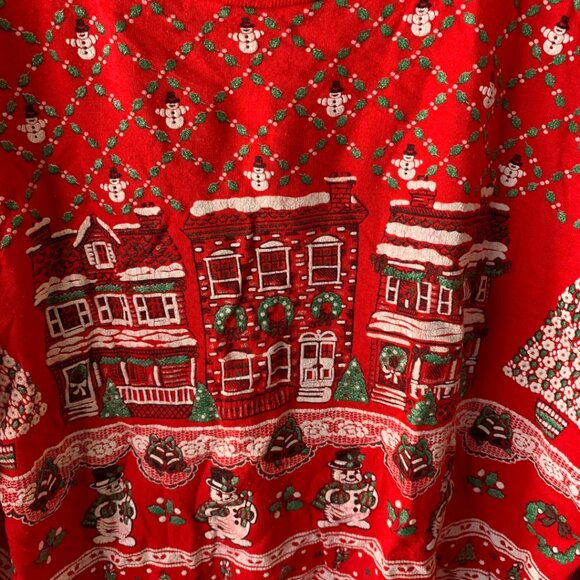 90s Vintage Nutcracker Red Christmas Sweatshirt Women’s L Holiday Crewneck - Picture 2 of 7